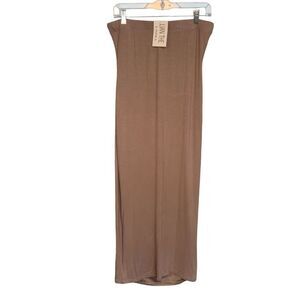 NWT Lian The Label Light Brown Stretch Dress Size Large